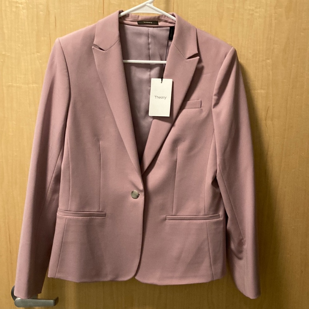 NWT Theory "Gabe" Blazer in Dusty Lilac. Size 12